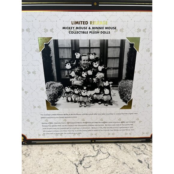 Disney Mickey And Minnie Plush collectible Limited Edition New - Picture 4 of 6